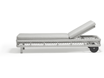 Chaise longue Amberly in grigio chiaro