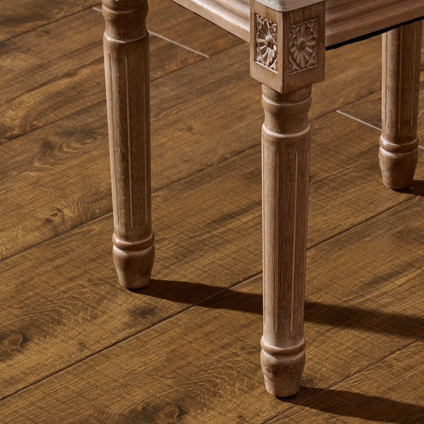 Sgabello da toeletta e poggiapiedi imbottito vintage francese CO-Z