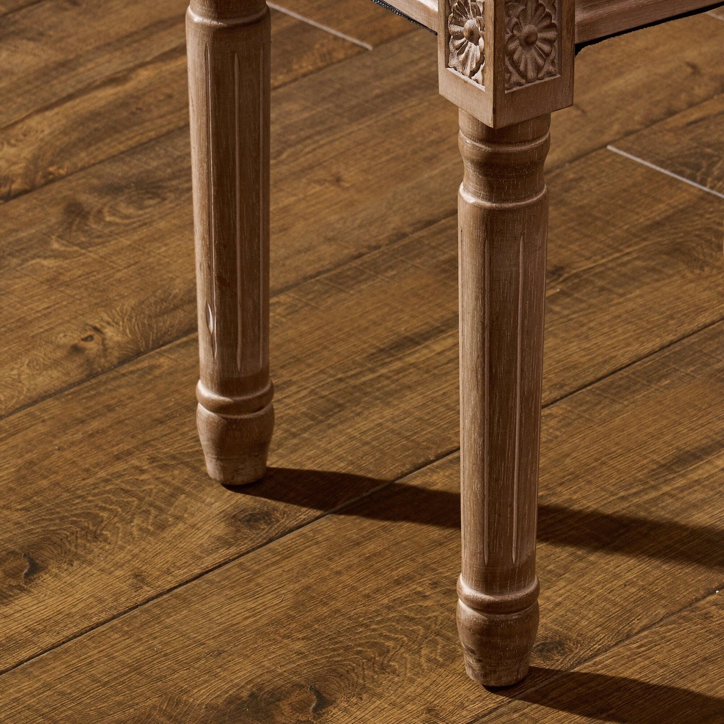 Sgabello da toeletta e poggiapiedi imbottito vintage francese CO-Z