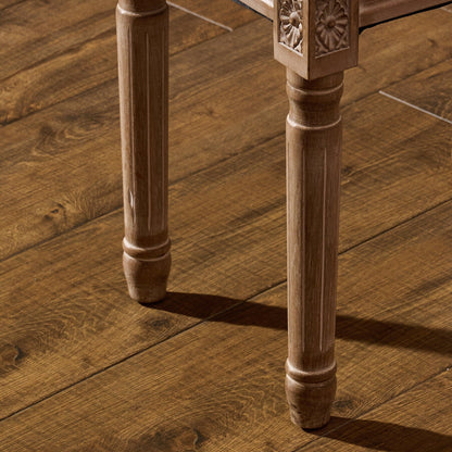 Sgabello da toeletta e poggiapiedi imbottito vintage francese CO-Z