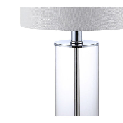 Lampada da tavolo a LED moderna e contemporanea Cabell 21 in vetro con ricarica USB, bronzo lucidato a olio (set da 2) di JONATHAN Y