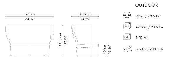 DIVANO DA ESTERNO CALYX
