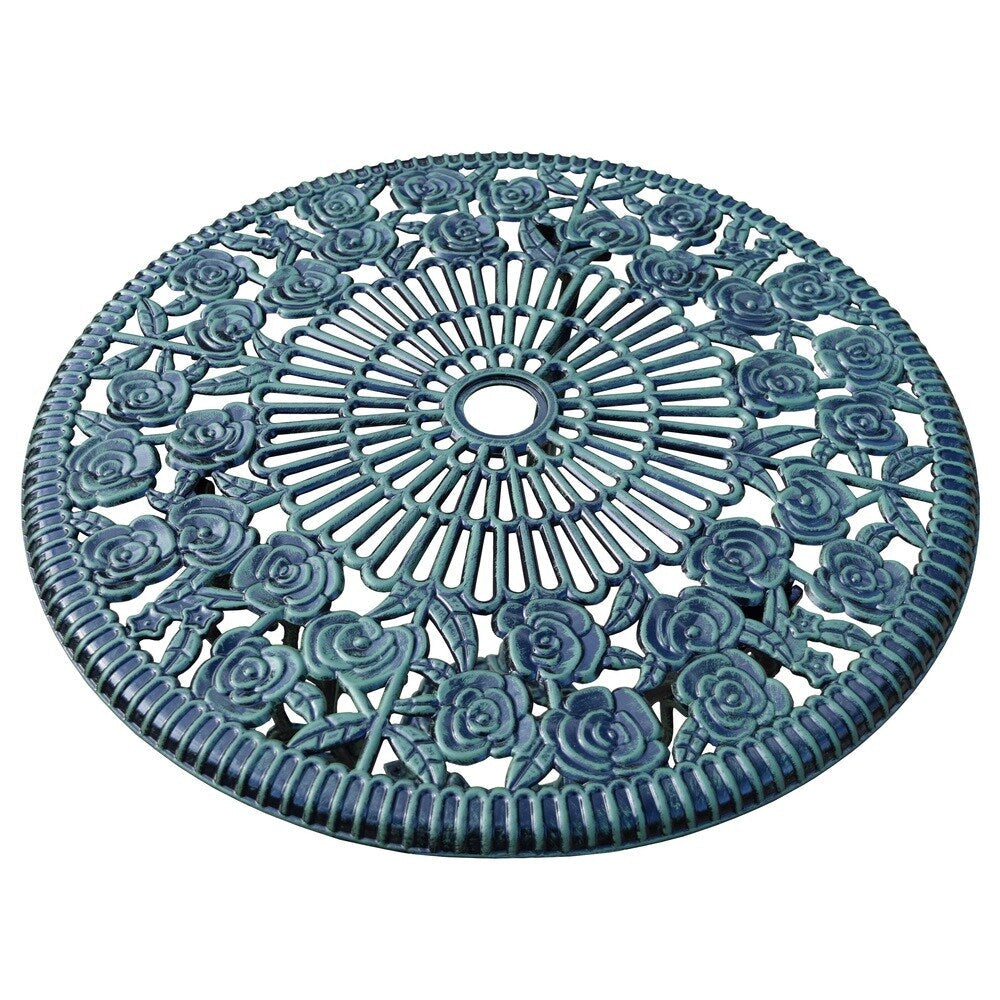 Set da bistrot Camellia in alluminio pressofuso Verdi Green, 3 pezzi, con tavolo e 2 sedie