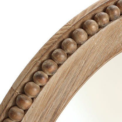 Specchio da parete ovale con cornice in legno Cameo da 32 pollici, specchio da parete per bagno - 31,89 A x 24 L x 1,26 P