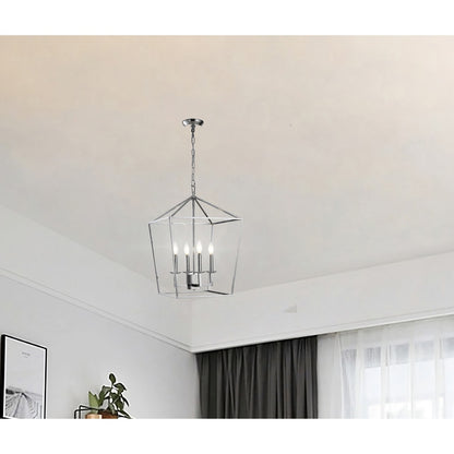 Lampadario a gabbia aperta con lanterna a forma di candela, per scale o isola della cucina - N/D