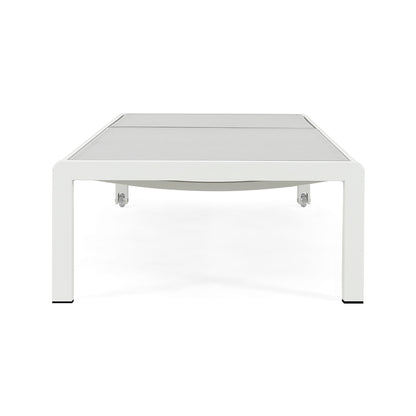 Chaise longue da esterno in alluminio Cape Coral (set da 2) di Christopher Knight Home - 77,56 P x 25,20 L x 11,80 A