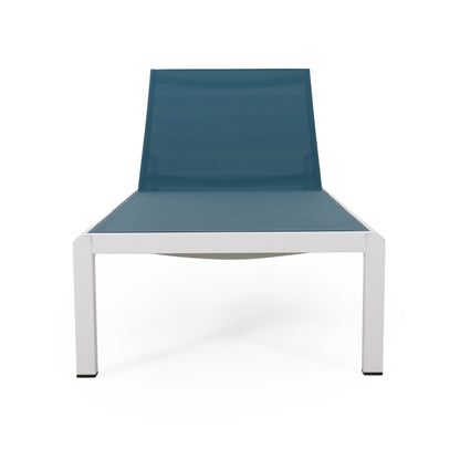 Chaise longue da esterno in alluminio Cape Coral (set da 2) di Christopher Knight Home - 77,56 P x 25,20 L x 11,80 A