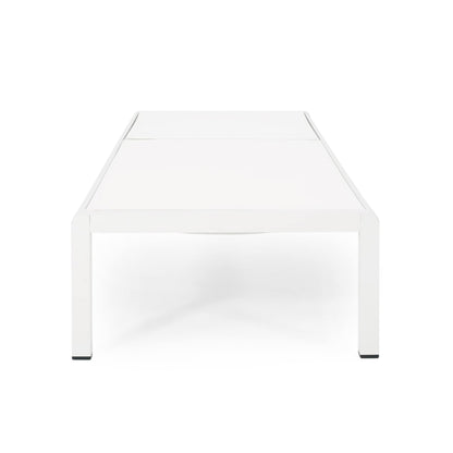 Chaise longue da esterno in alluminio Cape Coral (set da 2) di Christopher Knight Home - 77,56 P x 25,20 L x 11,80 A