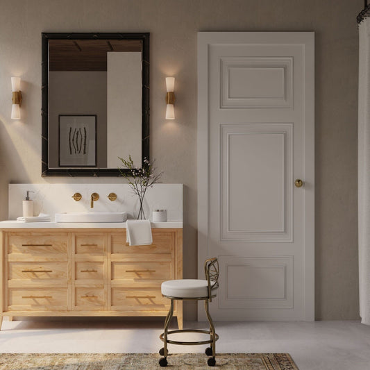 Sgabello da toeletta Diana X-Back con rotelle Carolina Living