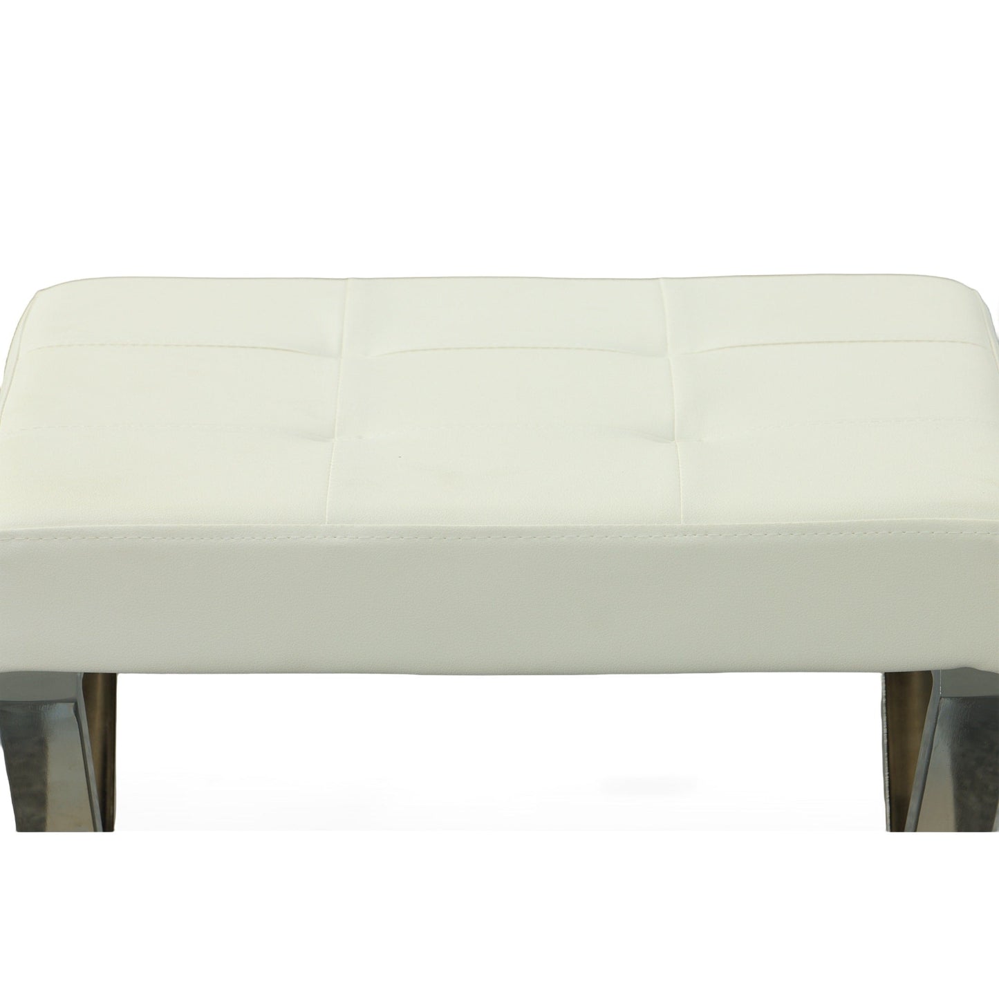 Carolina Living Elisabetta Vanity Bench - Bianco/Cromo