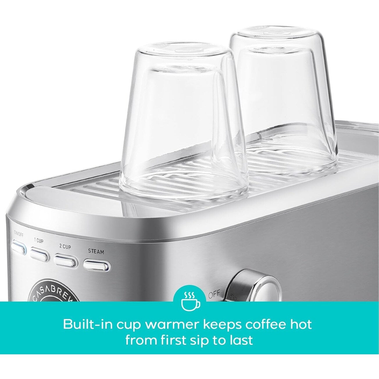 Macchina per caffè espresso professionale Casabrews da 20 bar con sistema di schiumatura del latte