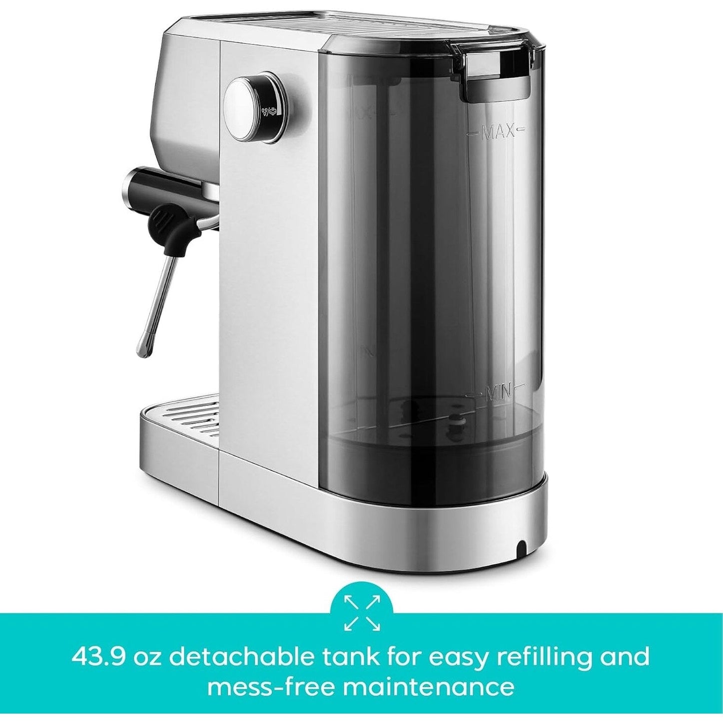 Casabrews 3700E Macchina per caffè espresso professionale da 20 bar con montalatte - N/D