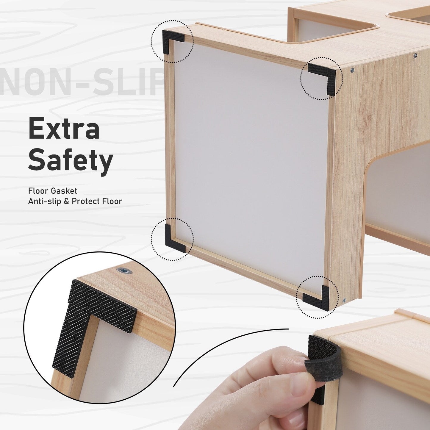 Cuccia per gatti, tiragraffi con tappetino e tappetini rimovibili