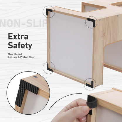 Cuccia per gatti, tiragraffi con tappetino e tappetini rimovibili