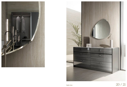 Collezione di camere da letto italiane VULCANO con testiera imbottita