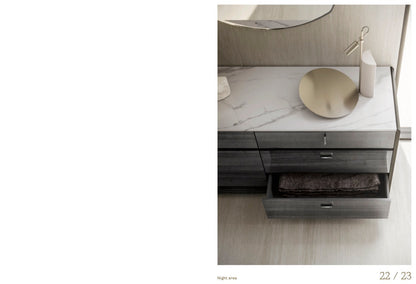 Collezione di camere da letto italiane VULCANO con testiera imbottita