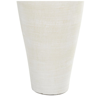 Vaso decorativo da pavimento in ceramica a forma di anfora alta - Bianco - Roche River Decor