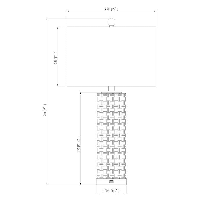Set di lampade da tavolo USB in ceramica