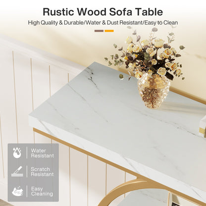 Tavolo consolle per ingresso, tavolo da divano industriale a 4 ripiani dietro il divano