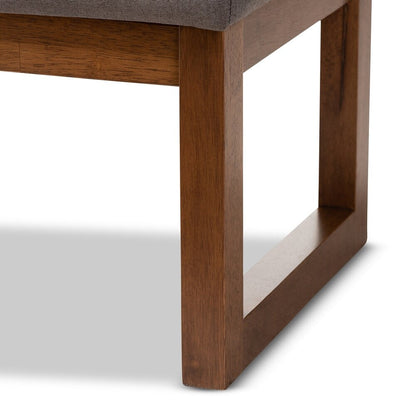 Panca moderna rivestita in tessuto di Baxton Studio