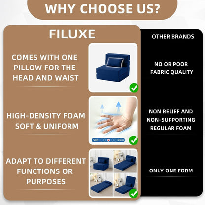 Divano letto pieghevole trasformabile - Poltrona letto moderna in lino con cuscino e materasso pieghevole per soggiorno/camera da letto/ospiti