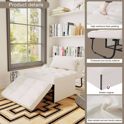 Divano letto trasformabile, poltrona, pouf pieghevole, poltrone reclinabili per soggiorno