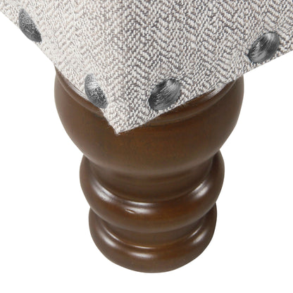 Panca contenitore imbottita Copper Grove Muscari con finiture a borchie