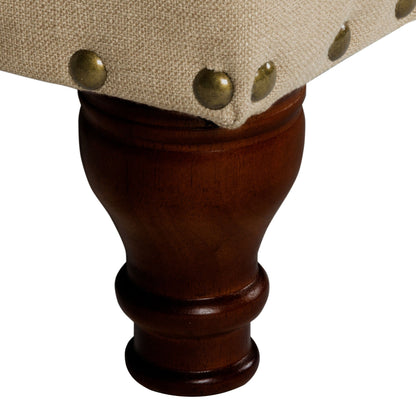 Panca contenitore imbottita Copper Grove Muscari con finiture a borchie