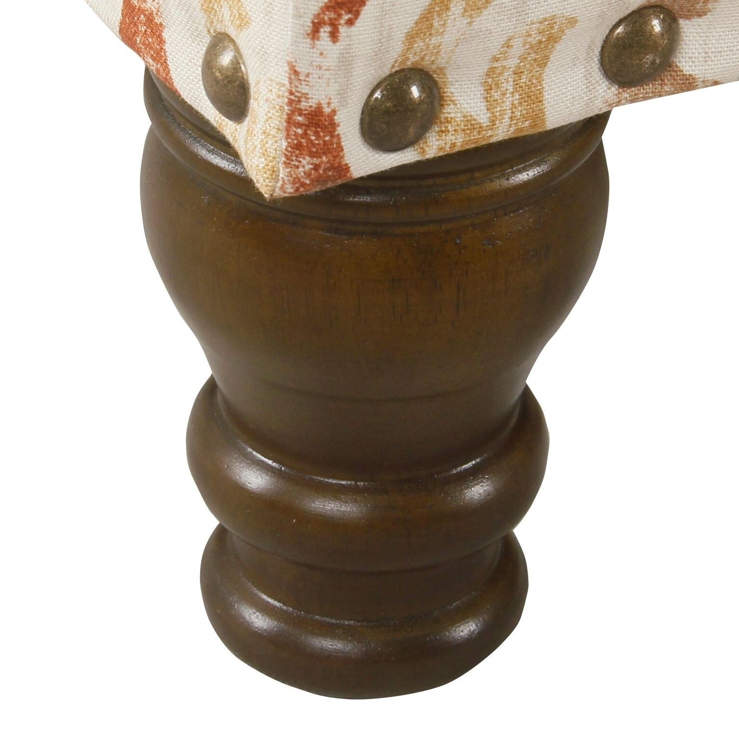 Panca contenitore imbottita Copper Grove Muscari con finiture a borchie