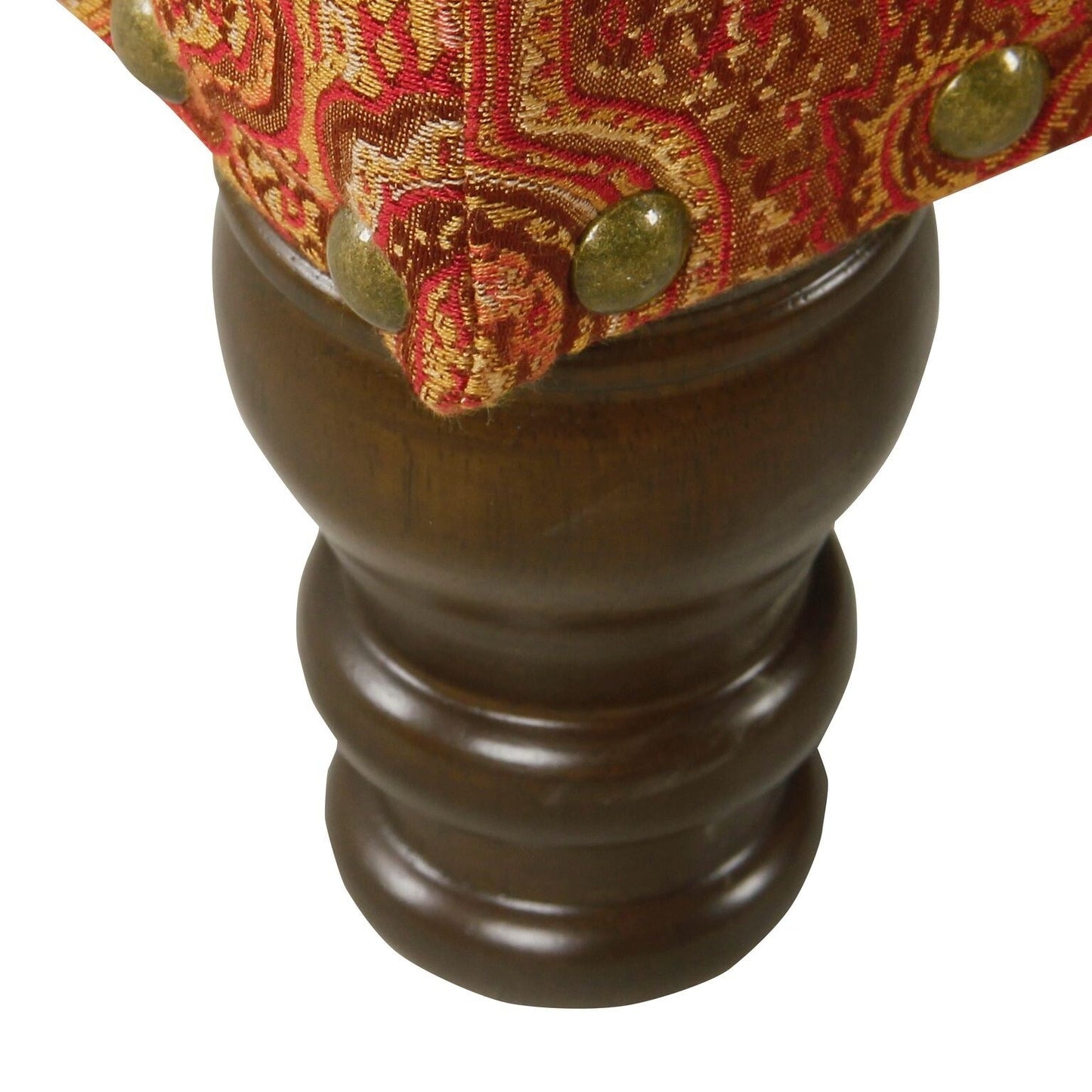 Panca contenitore imbottita Copper Grove Muscari con finiture a borchie