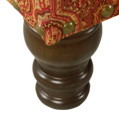 Panca contenitore imbottita Copper Grove Muscari con finiture a borchie