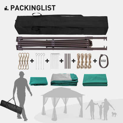 Gazebo pop-up in acciaio Cozywor da 11 piedi x 11 piedi con zanzariera