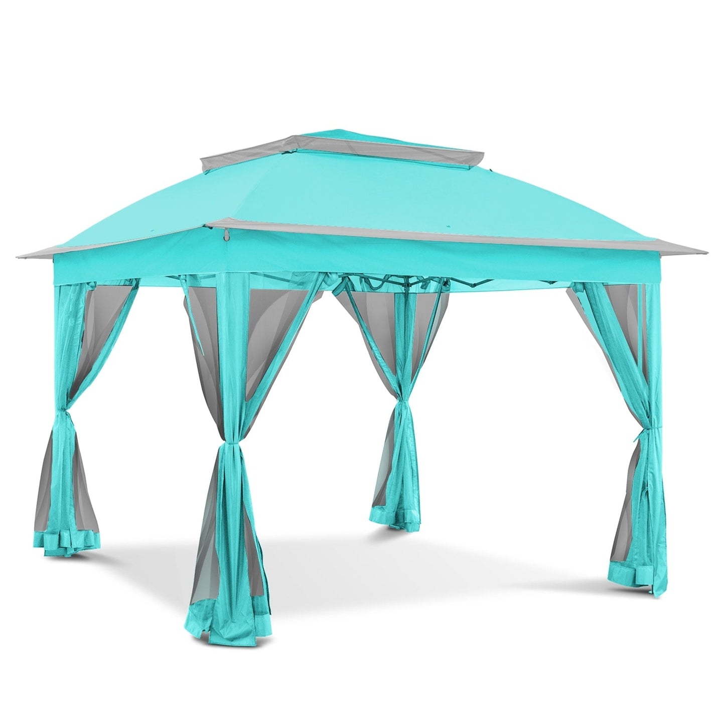 Gazebo pop-up in acciaio Cozywor da 11 piedi x 11 piedi con zanzariera