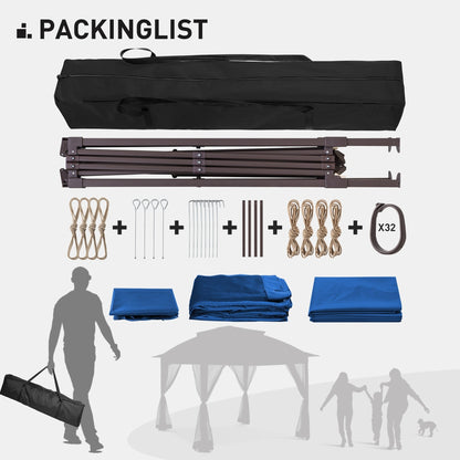 Gazebo pop-up in acciaio Cozywor da 11 piedi x 11 piedi con zanzariera