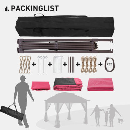 Gazebo pop-up in acciaio Cozywor da 11 piedi x 11 piedi con zanzariera