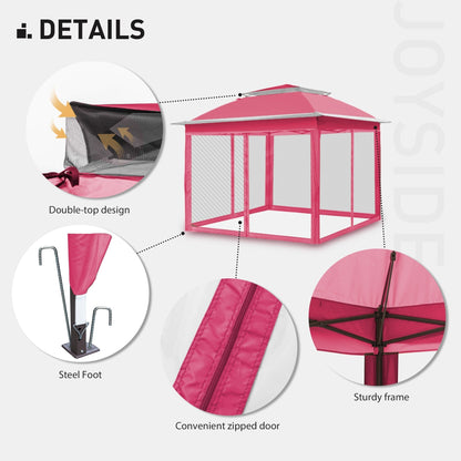 Gazebo pop-up in acciaio Cozywor da 11 piedi x 11 piedi con zanzariera