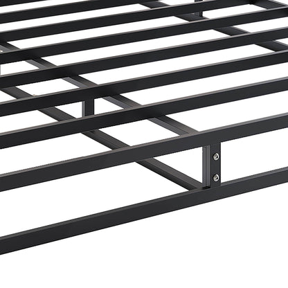 CraftPorch - Letto a molle in metallo da 5 pollici con rivestimento in lino grigio caldo