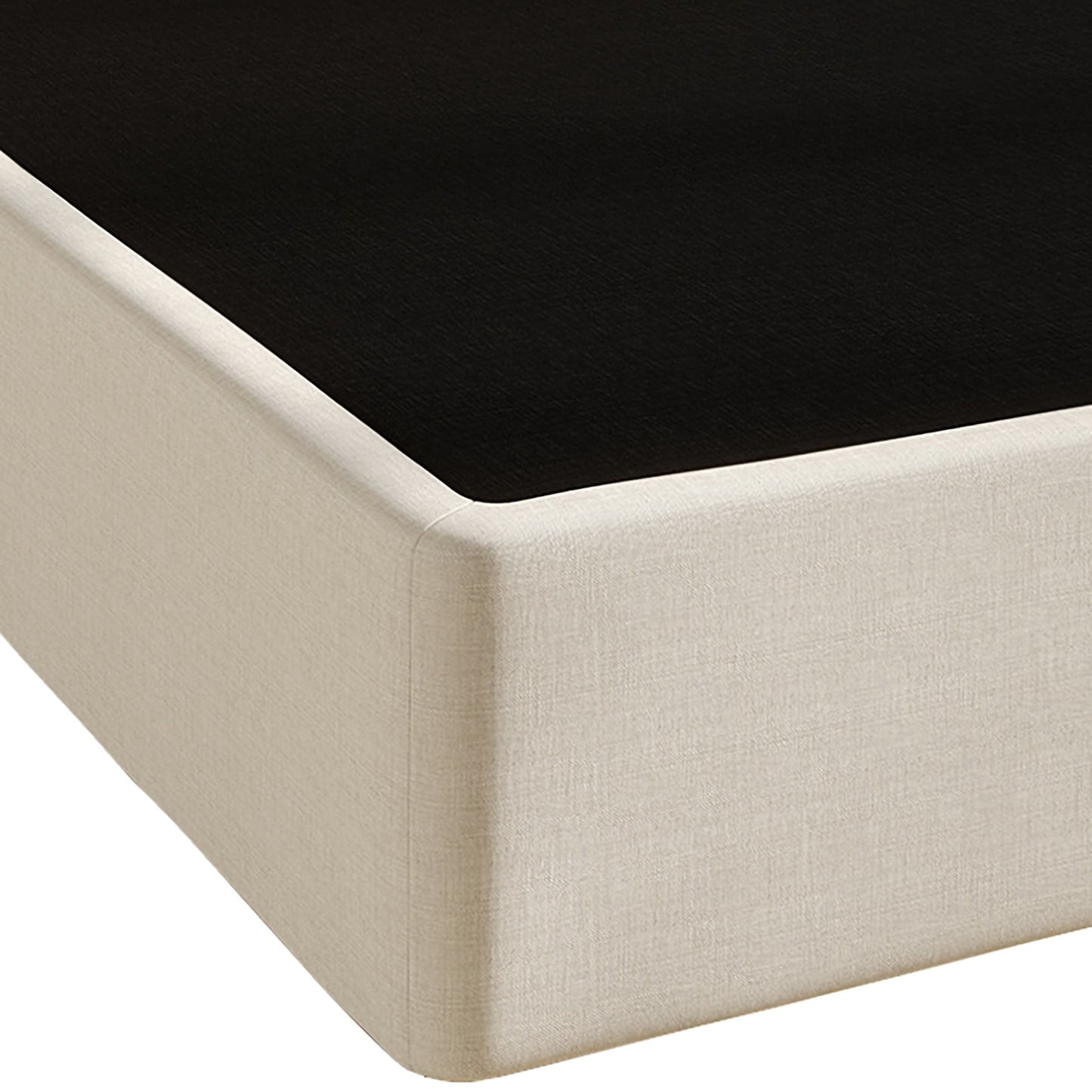 CraftPorch - Letto a molle in metallo da 5 pollici con rivestimento in lino grigio caldo