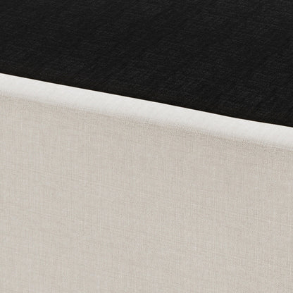 Base per letto a molle in legno massello CraftPorch da 5 pollici con doghe in legno e rivestimento in lino grigio caldo