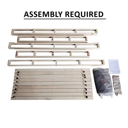 Fondazione per box spring in legno massello CraftPorch da 8 pollici con doghe in legno