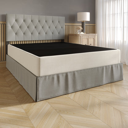 CraftPorch - Letto a molle in metallo rivestito in lino