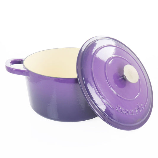 Crock-Pot Artisan 2 pezzi da 5 litri in ghisa smaltata con coperchio, color lavanda