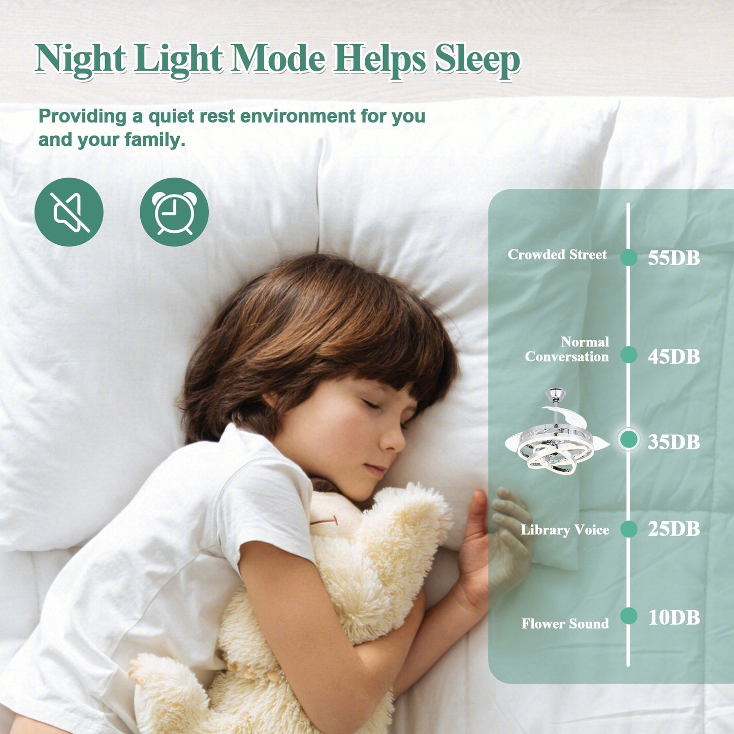 Ventilatore da soffitto retrattile Cusp Barn 42 con luci e telecomando, fai da te, forma Fandelier, moderno, silenzioso, luce da soffitto a LED con motore DC