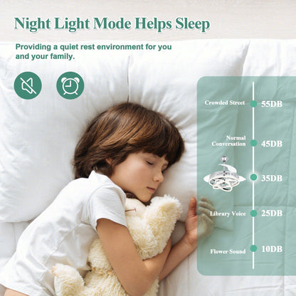 Ventilatore da soffitto retrattile Cusp Barn 42 con luci e telecomando, fai da te, forma Fandelier, moderno, silenzioso, luce da soffitto a LED con motore DC