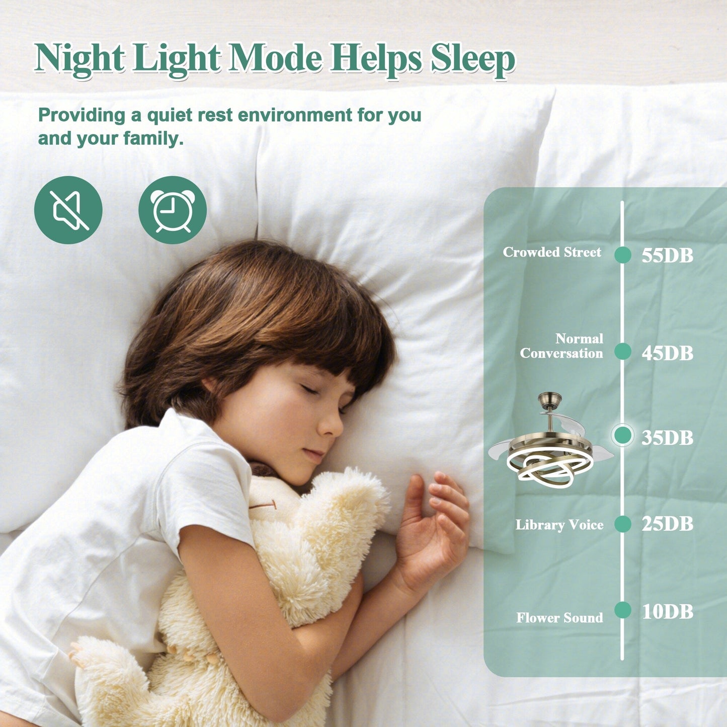 Ventilatore da soffitto retrattile Cusp Barn 42 con luci e telecomando, fai da te, forma Fandelier, moderno, silenzioso, luce da soffitto a LED con motore DC