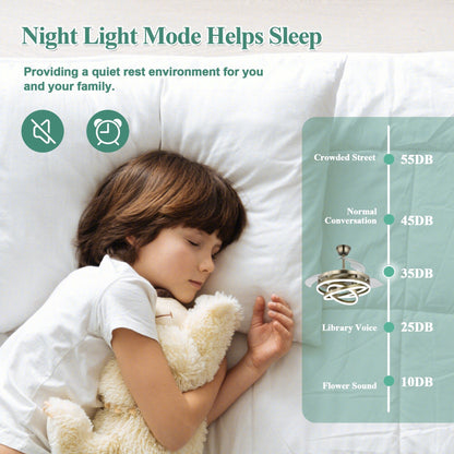 Ventilatore da soffitto retrattile Cusp Barn 42 con luci e telecomando, fai da te, forma Fandelier, moderno, silenzioso, luce da soffitto a LED con motore DC