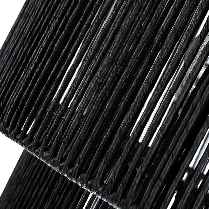 Lampadario Cynthia a tamburo in rattan nero a 4 luci - 22''W