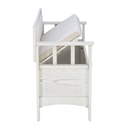 Panca d'ingresso con contenitore ribaltabile in legno Dahlia