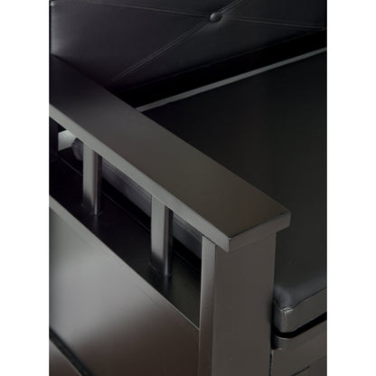 Panca d'ingresso con contenitore ribaltabile in legno Dahlia