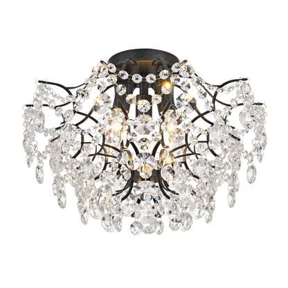 Dalia Elegante lampada da soffitto a 3 luci in cristallo per interni